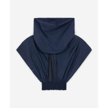 Women Cropped Hoodie Top - Blue Black