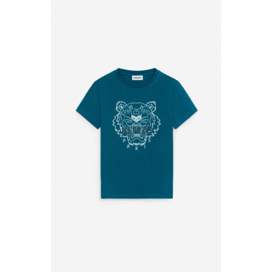 Women Festive Tiger Classic Tee - Midnight Blue