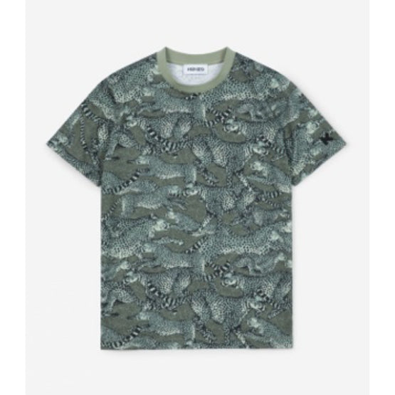 Women Printed Loose T-Shirt - Lime Tea