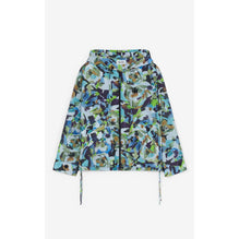Men Printed Hooded Blouson - Sapphire