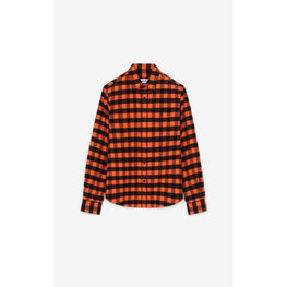 Men Check Casual Shirt - Medium Orange