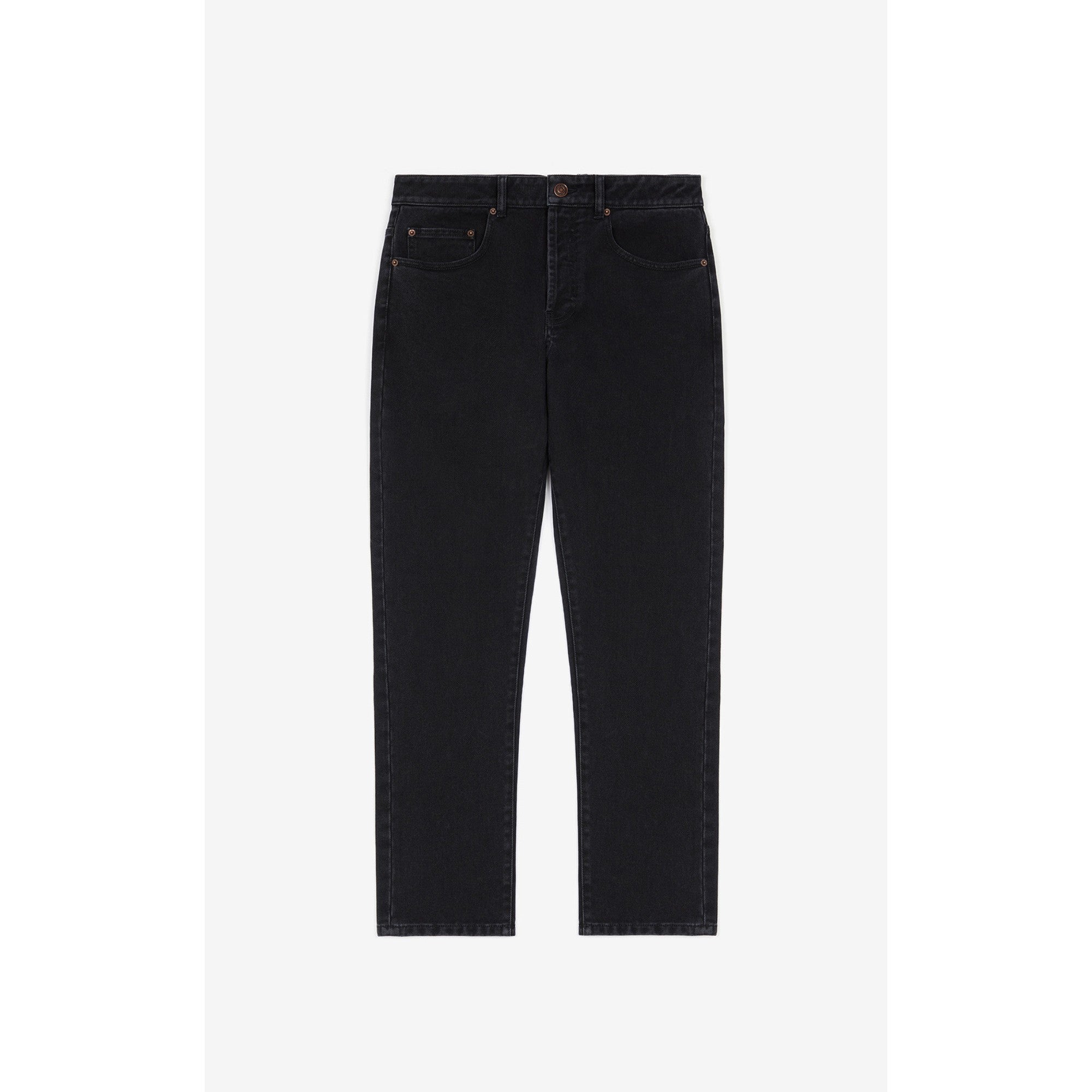 Men Tapered Cropped Jean - Black