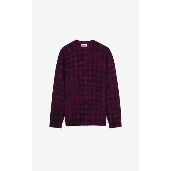 Men 'Ghost Check' Jumper - Blackcurrant