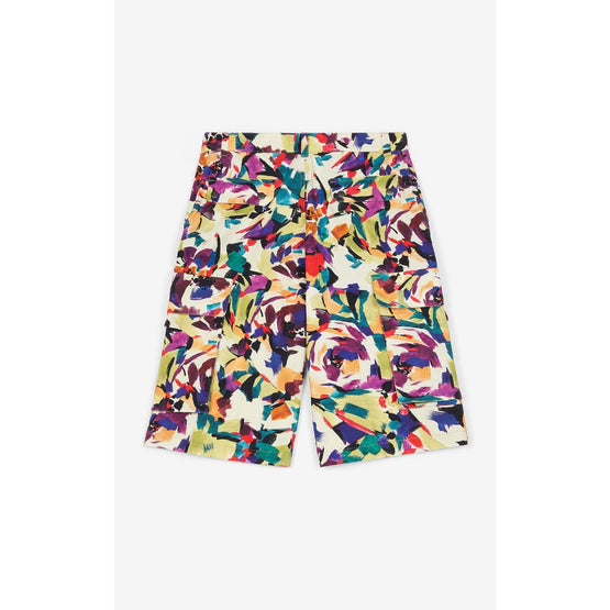 Men Printed Cargo Short - Khaki