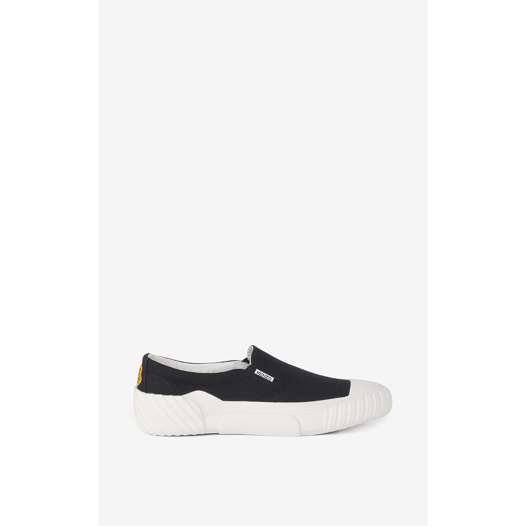 Men Tiger Crest Slip-On Sneakers - Black