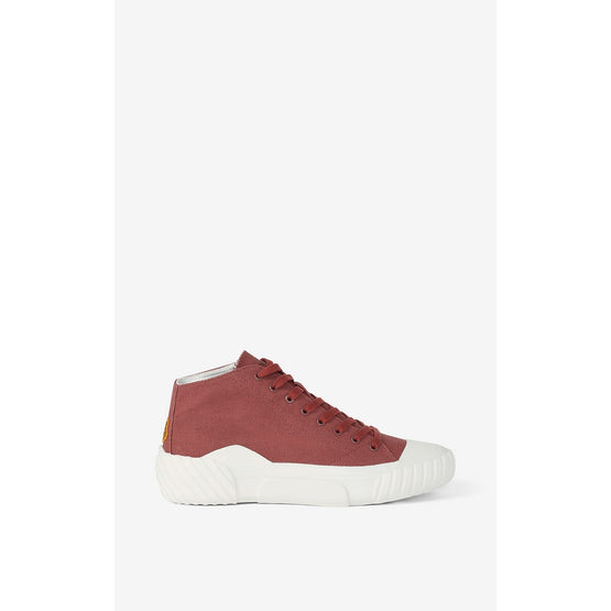 Men Tiger Crest High Top Sneakers - Rose Fonce