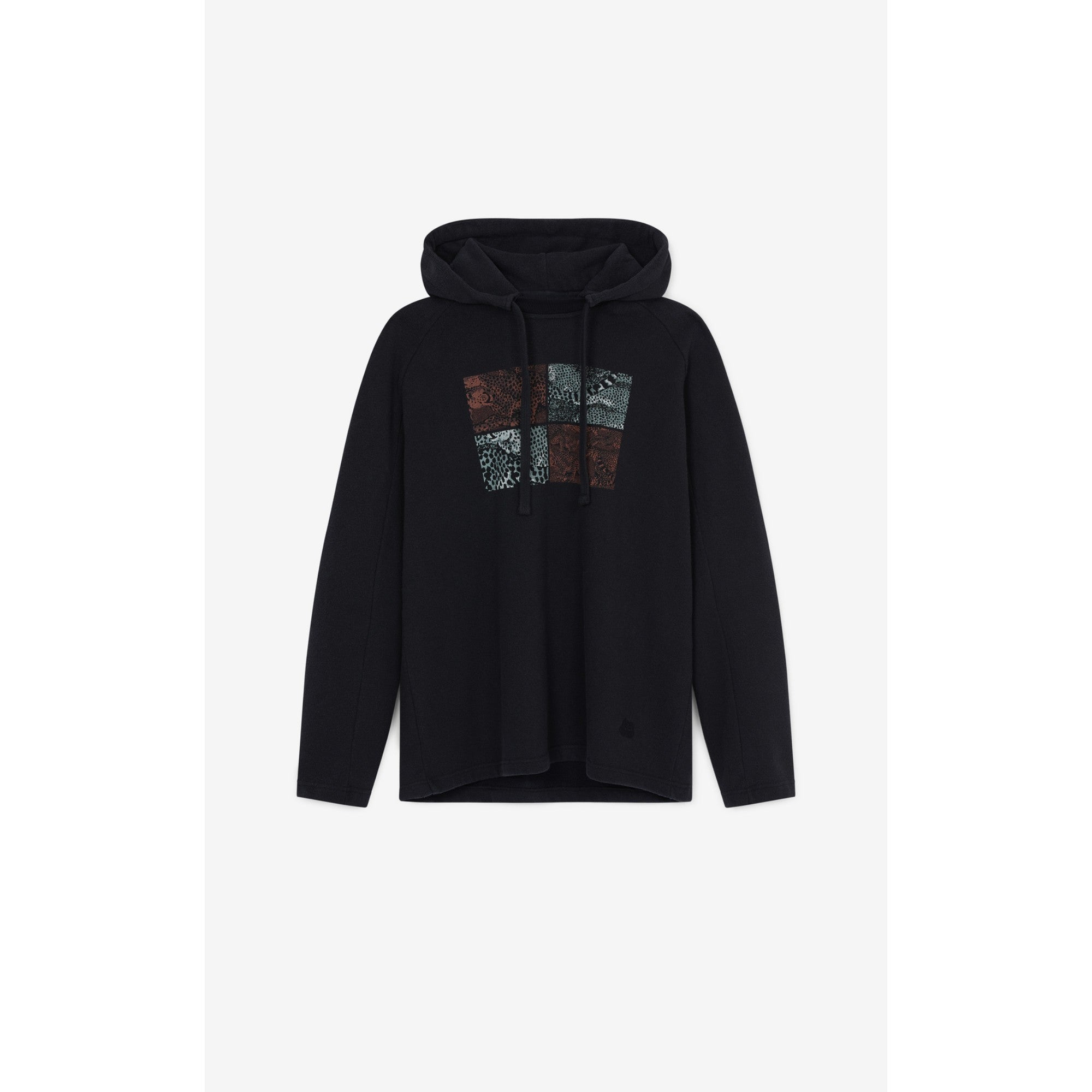 Men Seasonal Raglan Hoodie - Black