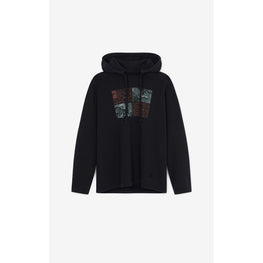 Men Seasonal Raglan Hoodie - Black