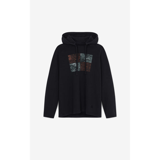 Men Seasonal Raglan Hoodie - Black