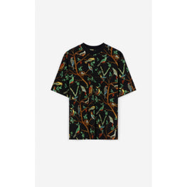 Men Print Relaxed T-Shirt - Black
