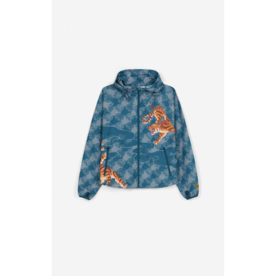 Women Zodiac Tiger Windbreaker - Duck Blue