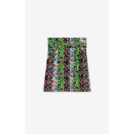 Women Printed Belted Short Skirt - Multicolor