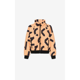 Women Monogram Light Puffer Jacket - Apricot