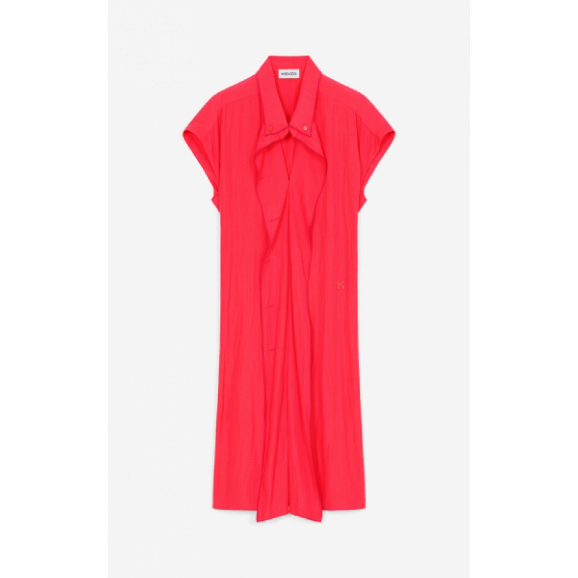 Women Waisted Dress - Coral