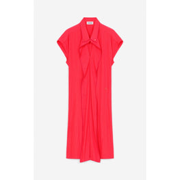Women Waisted Dress - Coral