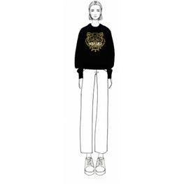 Women Tiger Classic Sweatshirt - Black