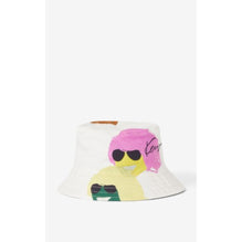 Men Reversible Bucket Hat - White