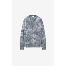 Men Tiger Crest Tie Dye Cardigan - Glacier
