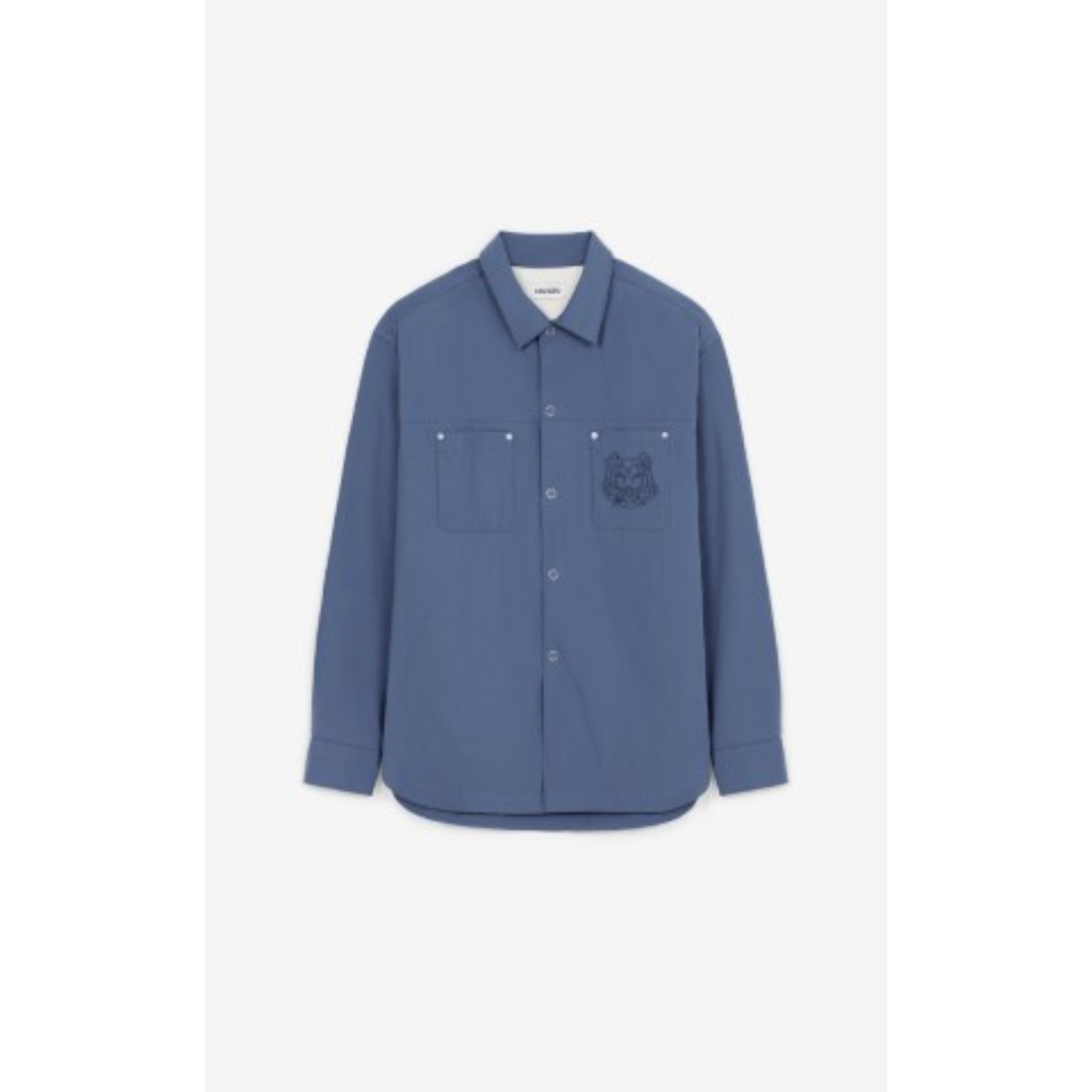 Men Lined Overshirt - Blue