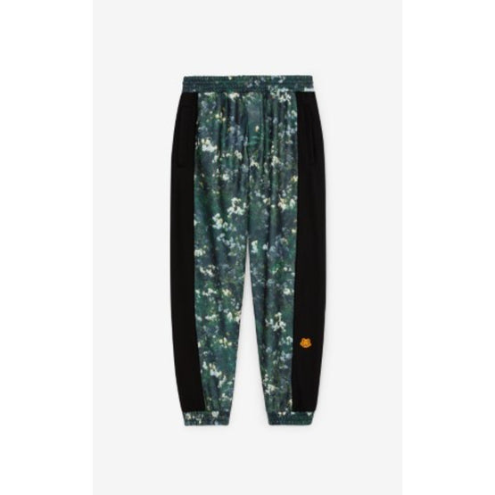 Men Print Regular Trackpant - Black