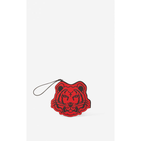 Men Tiger Head Pouch - Medium Red