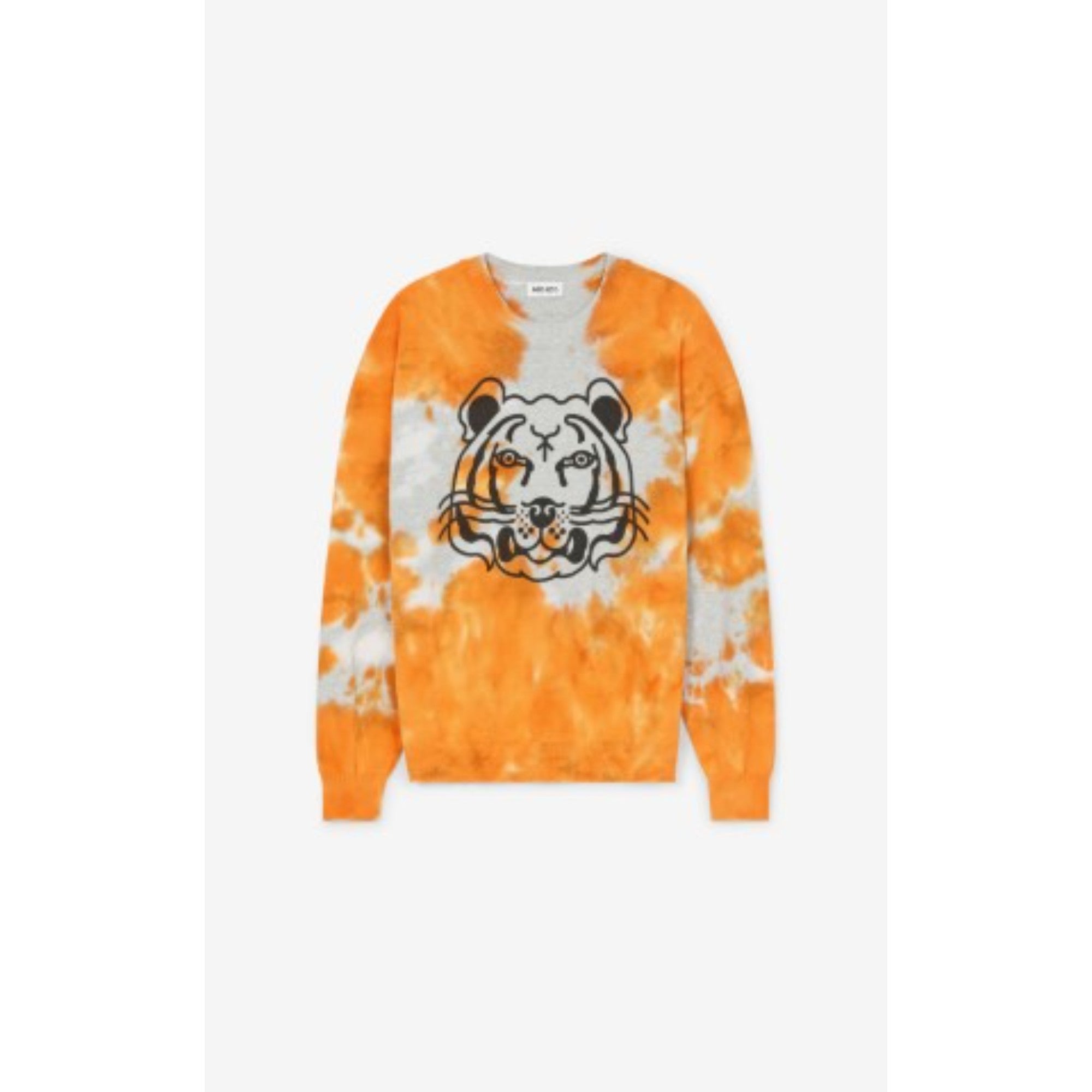Men K-Tiger Tie Dye Jumper - Deep Orange