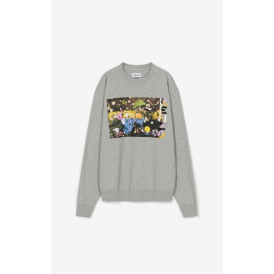 Men Seasonal Graphic Classic Sweat - Pearl Grey