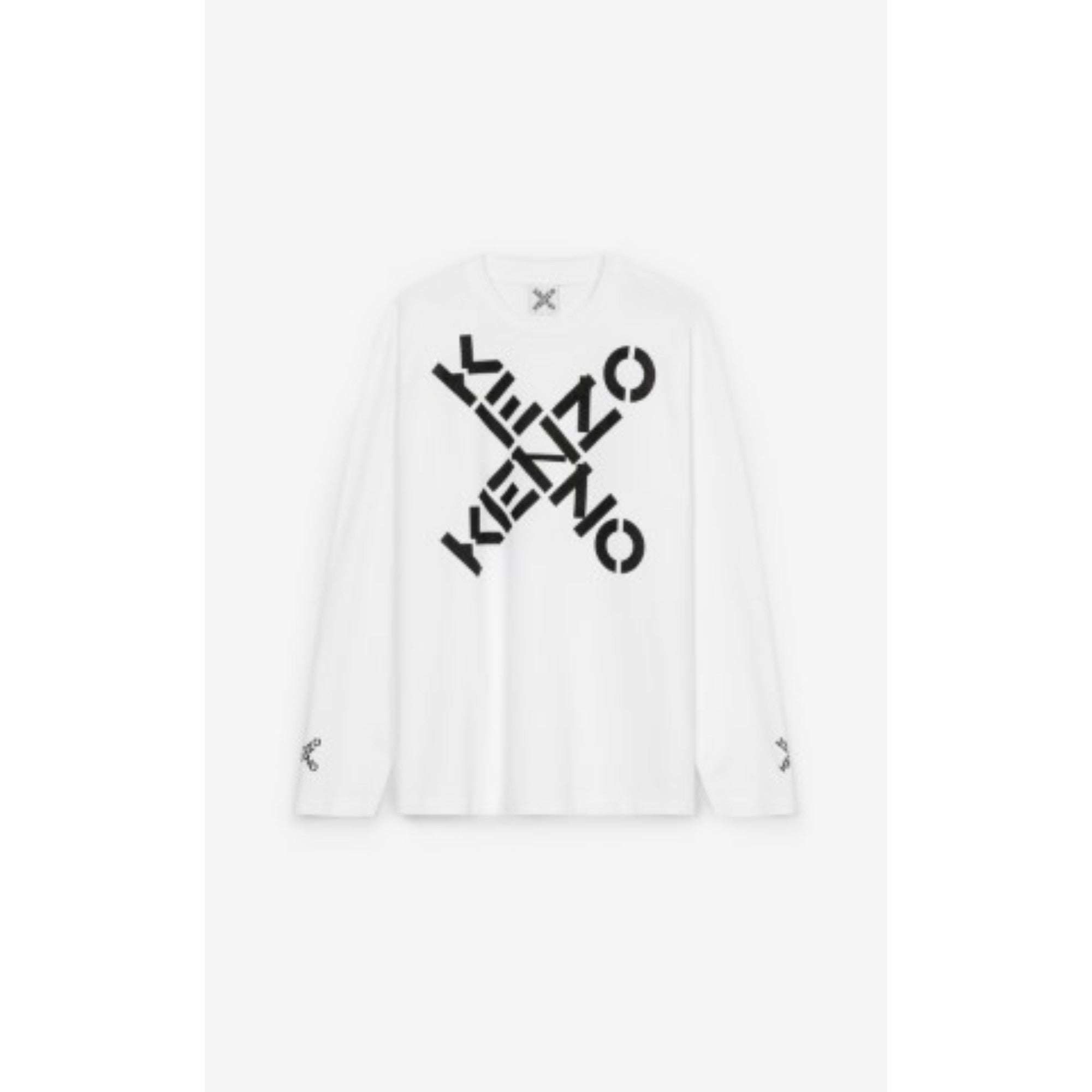 Men Kenzo Sport Relaxed Ls T-Shirt - White