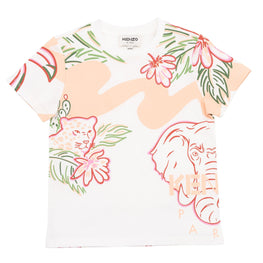 Kids Tee-Shirt En Jersey 100% - Off White