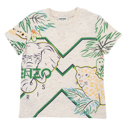 Kids Tee Shirt En Jersey FlammÃ© - Beige