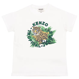 Kids Tee Shirt En Jersey 100% Coton - Off White