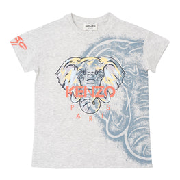 Kids Tee Shirt En Jersey ChinÃ© - Pearl Grey